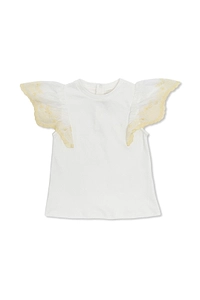 Chloé Kids Ruffled Lace Crewneck Top