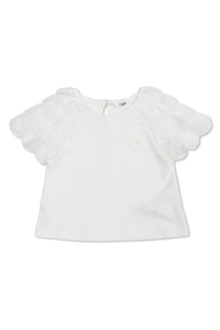 Chloé Kids Ruffled Keyhole Top