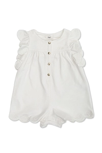 Chloé Kids Ruffled Regular Fit Rompers