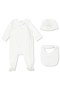 Chloé Kids Ruffled Logo Printed Baby Gift Set