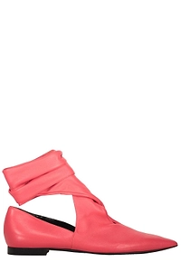 CÉDric Charlier Cutout Ankle-Strap Ballet Flats