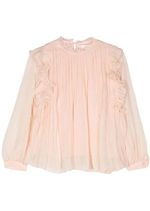 Chloé Kids Ruffled Long Sleeve Top