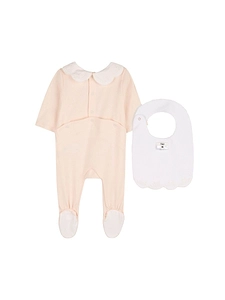 Chloé Kids Scalloped Collar Onesie Set