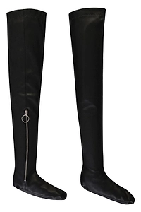Zip-Up Over-The-Knee Socks