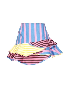 Cecilia B Striped Ruffle Skirt