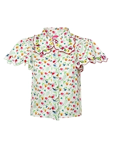 Cecilia B Ruffled Floral Shirt