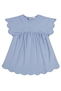 Chloé Kids Scalloped Gathered Dress