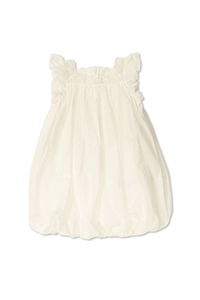 Chloé Kids Square Neck Ruffled Lace-Trim Dress