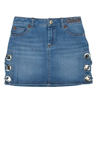 Chloé Kids Straight Hem Denim Skirt
