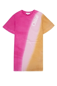 Chloé Kids Tie-Dyed Crewneck Dress