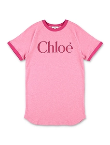 Chloé Logo Printed Crewneck Dress