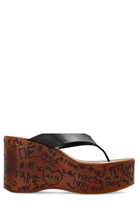 Chloé Graffiti Wedge Heeled Sandals