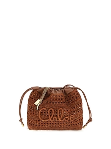 Chloé Logo Detailed Drawstring Mini Shoulder Bag