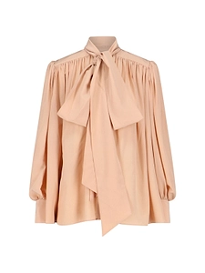 Chloé Oversized Gathered LavalliÈRe Blouse