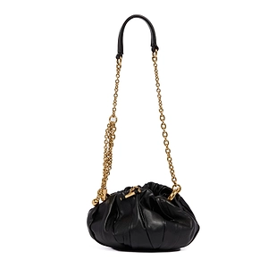 Plissé Chain Pleated Shoulder Bag