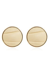 Chloé Round Pleated Clip-On Earrings