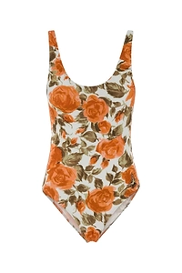 Rose-Print One-Piece Swimsuit