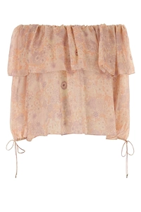 Chloé Ruffled Off-Shoulder Blouse