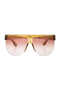 Chloé Eyewear Explorer Geometric-Frame Logo Lettering Sunglasses