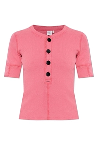 Chloé Short-Sleeved Henley Shirt