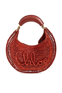 Chloé Summer Banana Woven Shoulder Bag