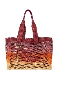 Summer Banana Open-Weave Tote Bag