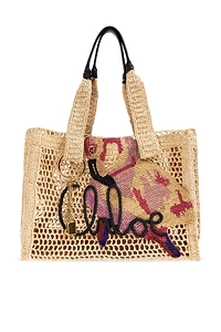 Summer Banana Open-Weave Tote Bag