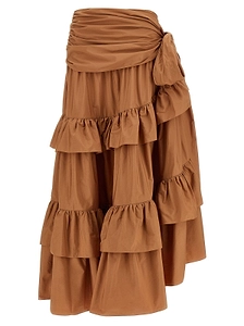Tiered Ruffled Maxi Skirt