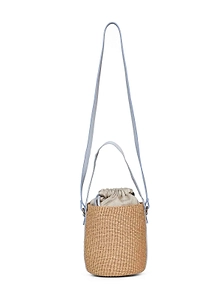 Woody Drawstring Small Basket Bag