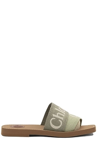 Chloé Woody Logo Embroidered Sandals