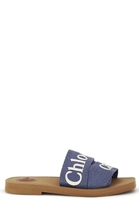 Chloé Woody Logo Embroidered Sandals