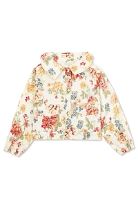 Chloe Kids Long Sleeved Floral Printed Jacket