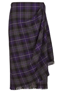 Christian Dior Checked Draped Skirt
