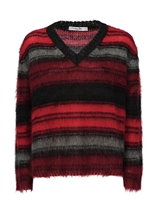 Christian Dior Striped V-Neck Jumper