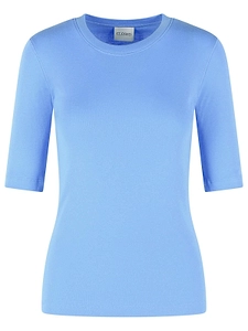 Closed Ribbed Crew Half Sleeve T-Shirt