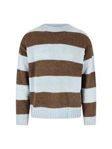 Closed Soft Striped Knitted Sweater