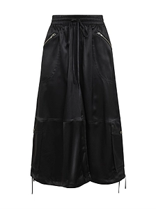 Cargo Wide-Leg Cropped Pants