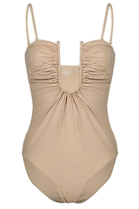 Arced Ruched One-Piece Swimwear