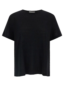 Co Fine Knit Short-Sleeve Knitted Top