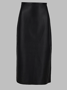 Co High-Waist Slit Midi Skirt