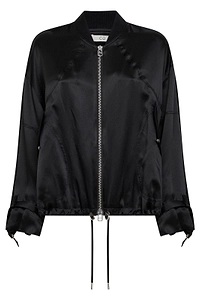 Co Oversized Drawstring Bomber Jacket