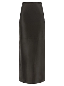 Panelled Leather Pencil Skirt
