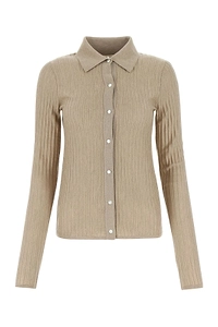 Co Ribbed Collared Cardigan