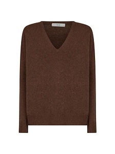 Co Ribbed V-Neck Knitted Sweater