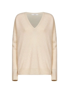 Co Ribbed V-Neck Knitted Sweater
