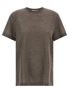 Co Shaved Knit Short-Sleeve Knitted Top