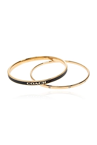 Coach Logo Detailed Set Of Two Bracelets