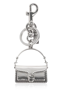 Coach Logo-Engraved Mini Bag Keyring Chain