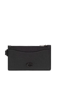 Coach Logo Plaque Zipped Card Case