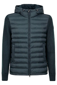 Quilted Knit Hooded Jacket